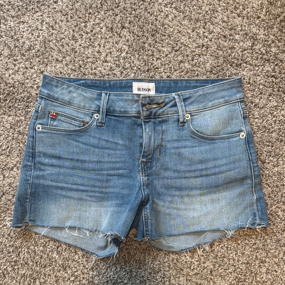 Hudson Jeans Light Blue Denim Cutoff Shorts